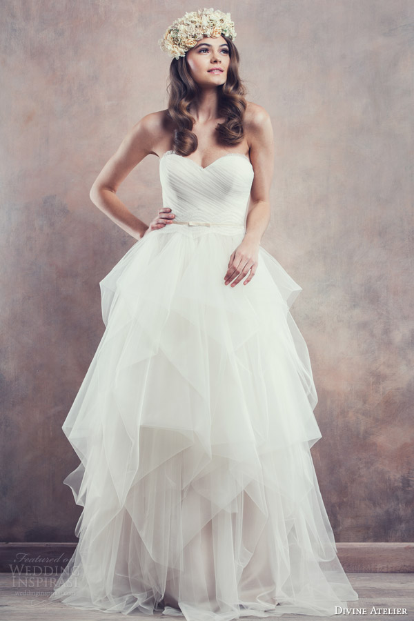 divine atelier 2014 strapless wedding dress amber