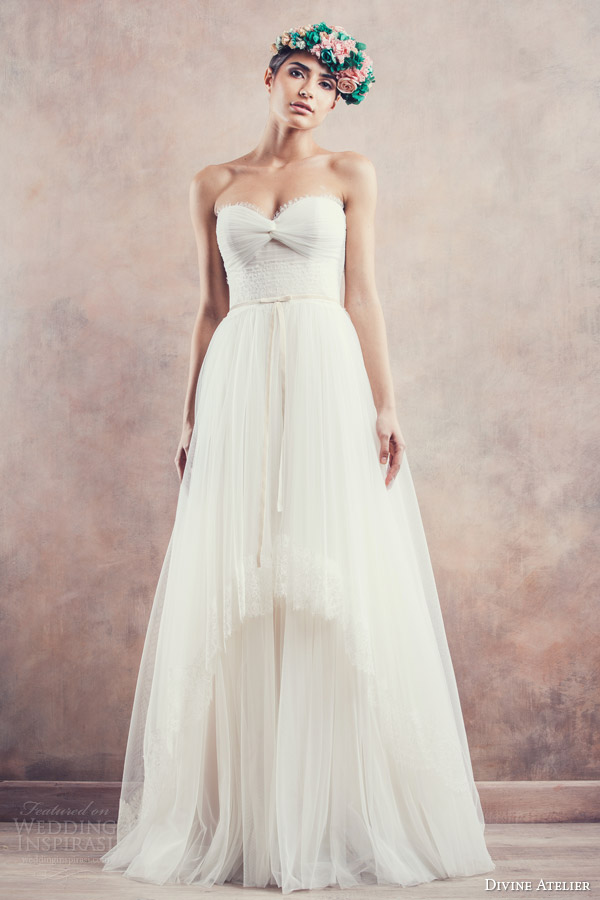 divine atelier bridal 2014 alena strapless wedding dress