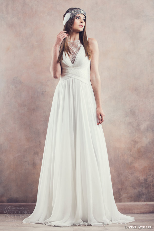 divine atelier wedding dresses 2014 ofelia sleeveless gown