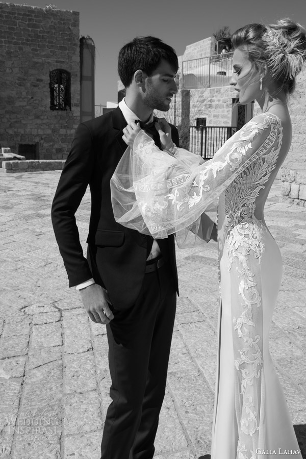 galia lahav 2015 bridal paradicio long sleeve wedding dress side detail