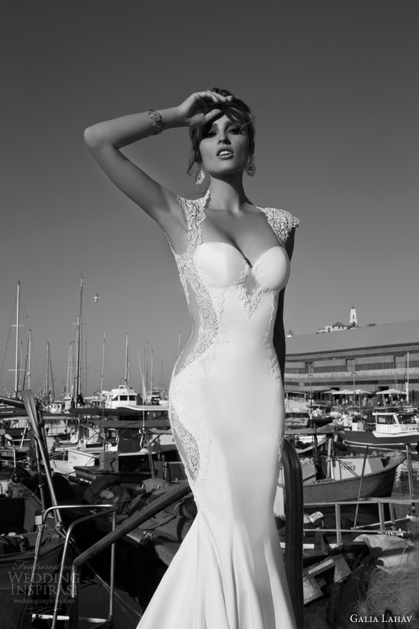 galia lahav spring 2015 dolce wedding dress cap sleeves