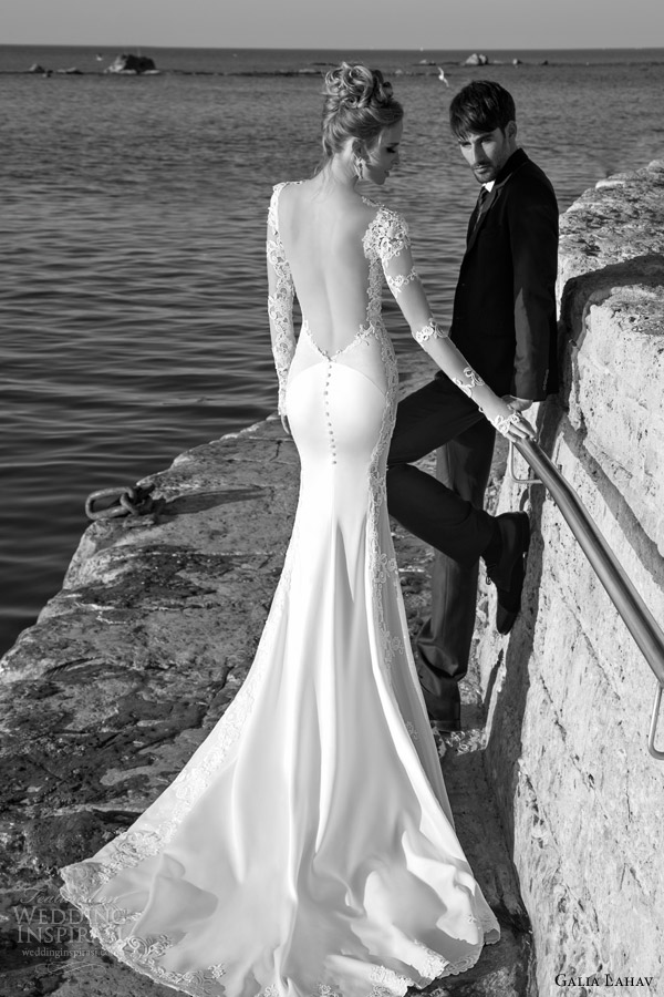 galia lahav wedding dresses spring 2015 tulia long sleeve gown back view