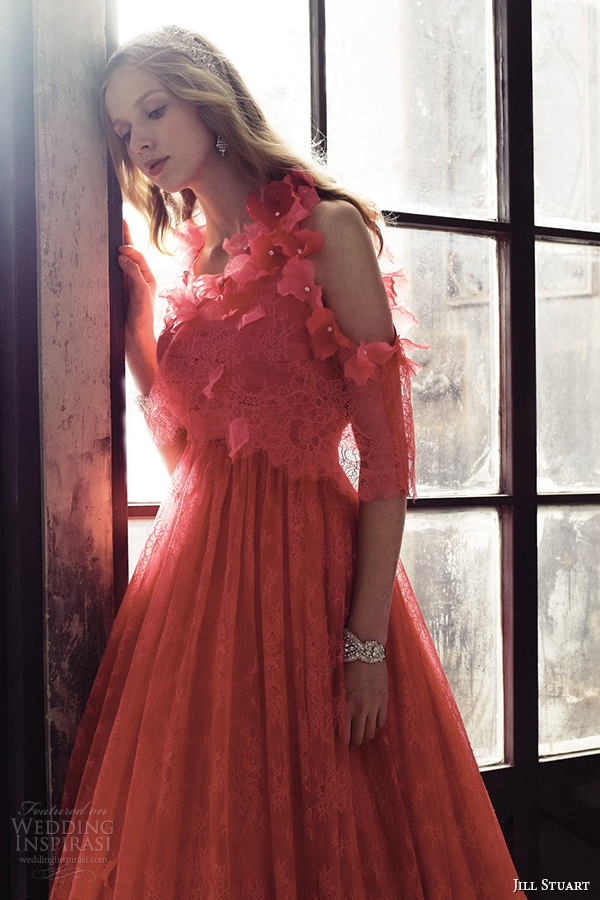 jill stuart 2014 wedding dress 11th collection 0166 coral pink