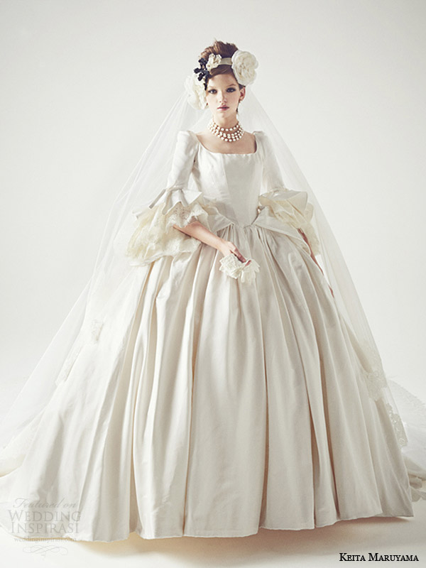 keita maruyama japan 2014 ball gown long sleeve wedding dress