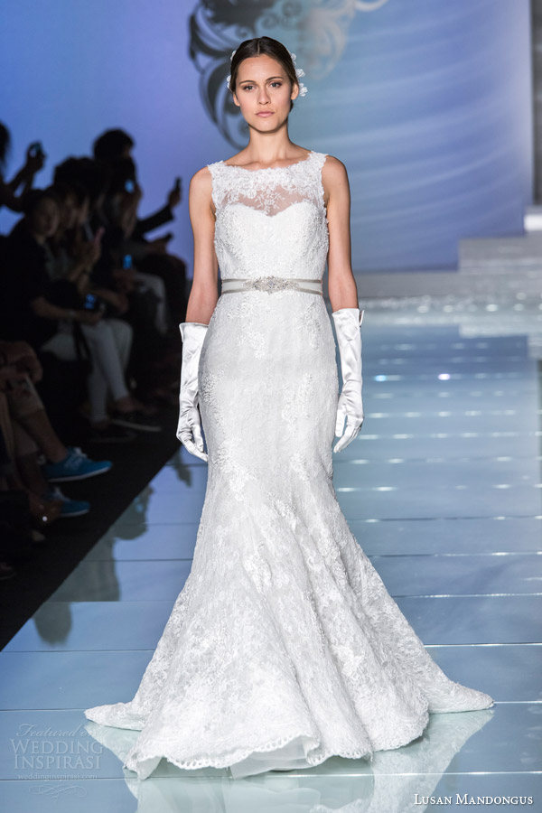 lusan mandongus 2015 sleeveless wedding dress