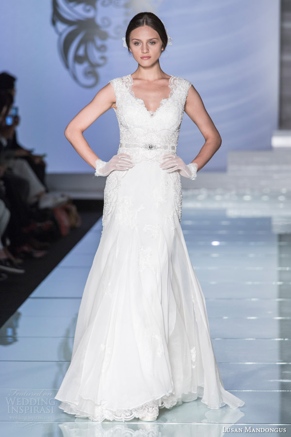lusan mandongus bridal 2015 sleeveless wedding dress ay2897b
