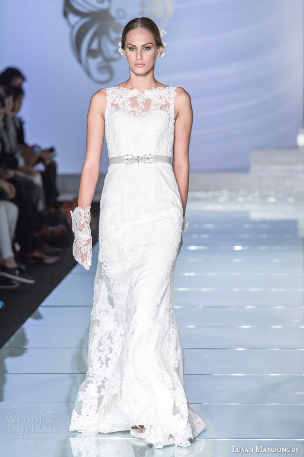 lusan mandongus bridal 2015 sleeveless wedding dress lm2849b