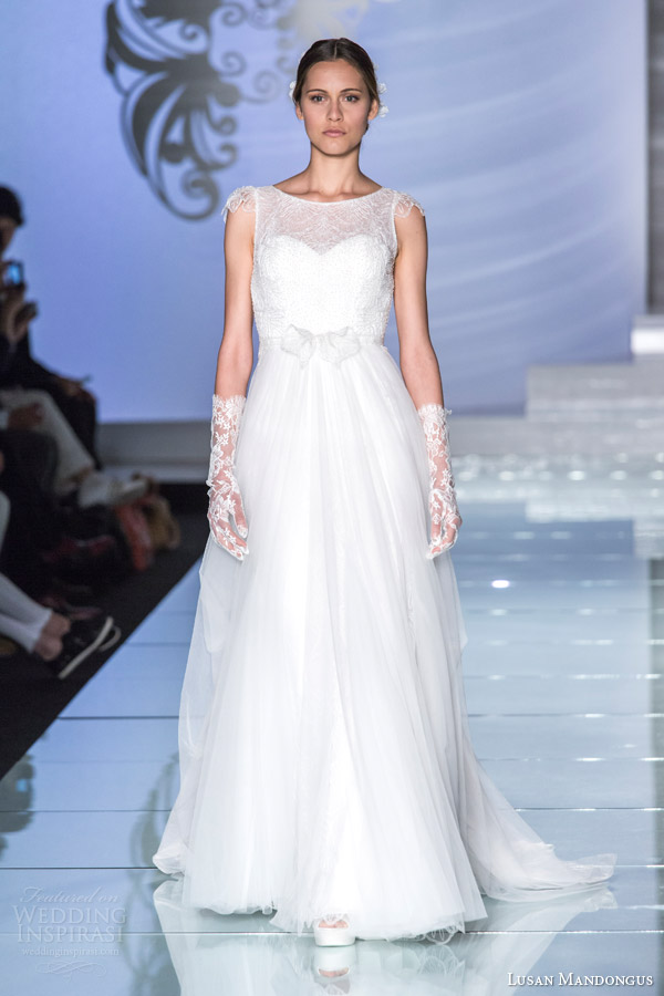 lusan mandongus wedding dresses 2015 cap sleeve gown lm2853b