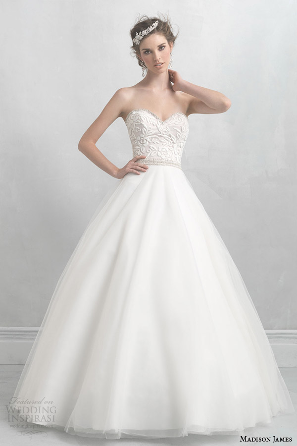 madison james 2014 strapless ball gown wedding dress style mj13