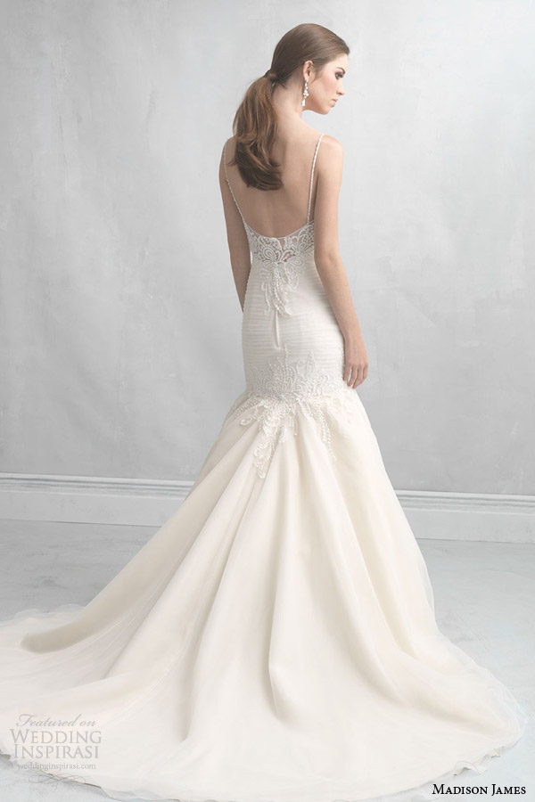 madison james bridal fall 2014 sleeveless wedding dress style mj11 straps back view madison james bridal fall 2014 sleeveless wedding dress style mj11 straps back view