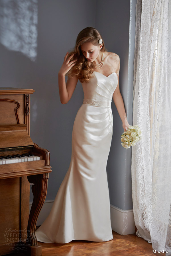 miamia bridal 2014 strapless wedding dress legato