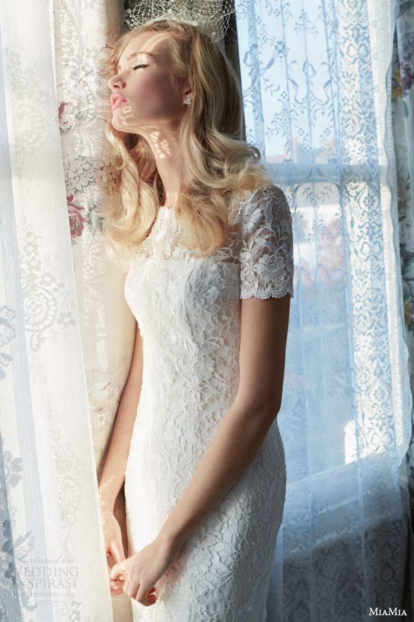 miamia bridal rhapsody 2014 carrie wedding dress with short sleeves