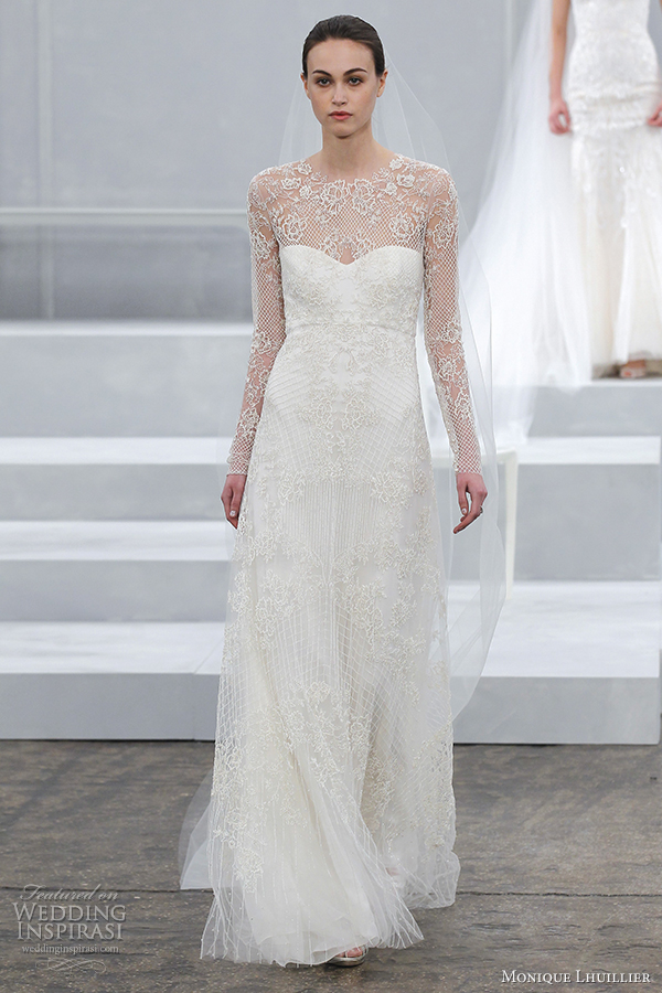 monique lhuillier bridal spring 2015 long sleeve wedding dress sarah