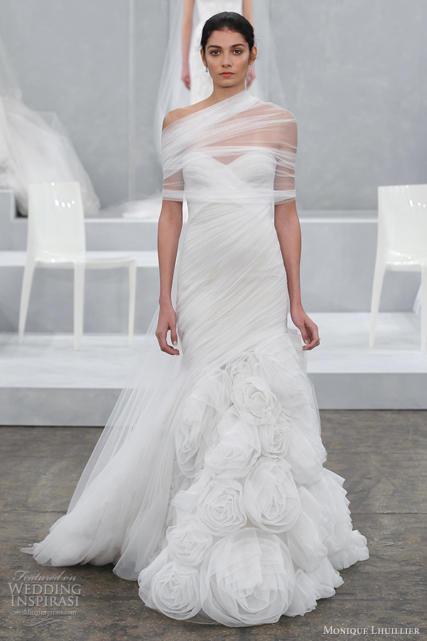 monique lhuillier bridal spring 2015 wedding dress escape