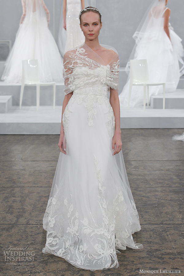 monique lhuillier bridal spring 2015 wedding dress hemingway