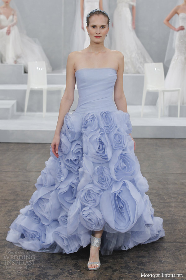 Monique Lhuillier Spring 2015 hydrangea gown