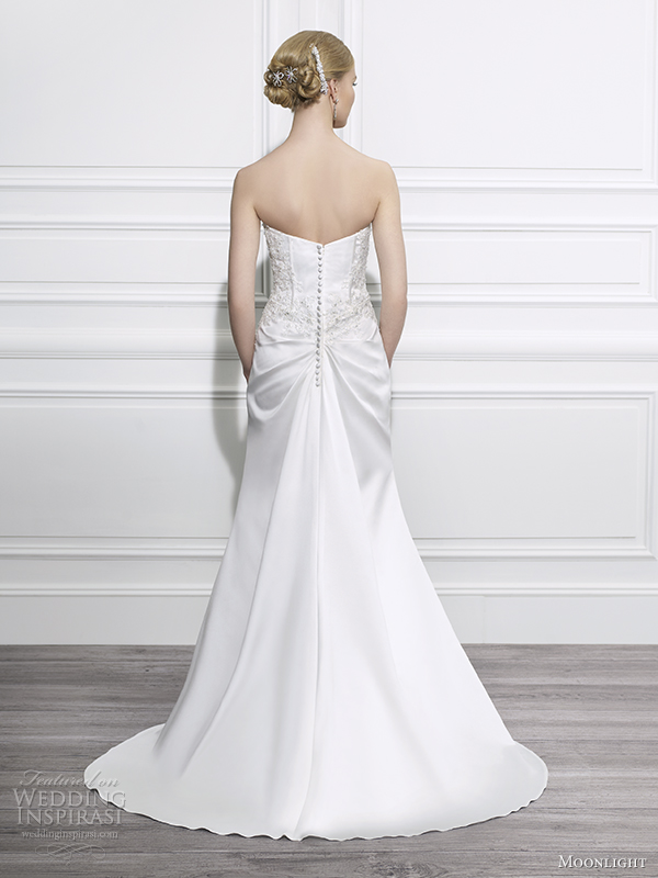 moonlight tango fall 2014 wedding dress t644 back view