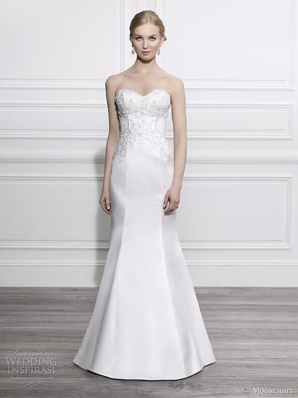 moonlight tango fall 2014 wedding dress t644 front view