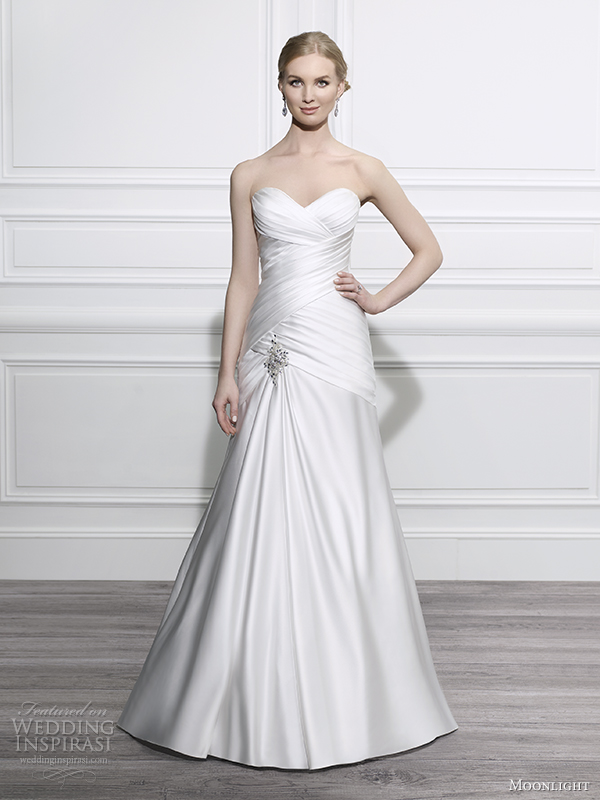 moonlight tango fall 2014 wedding dress t645 front view