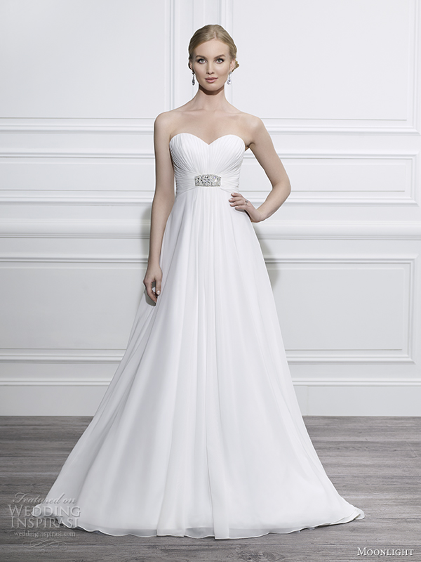 moonlight tango fall 2014 wedding dress t646 front view