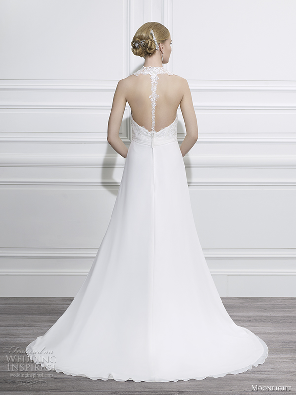 moonlight tango fall 2014 wedding dress t649 back view