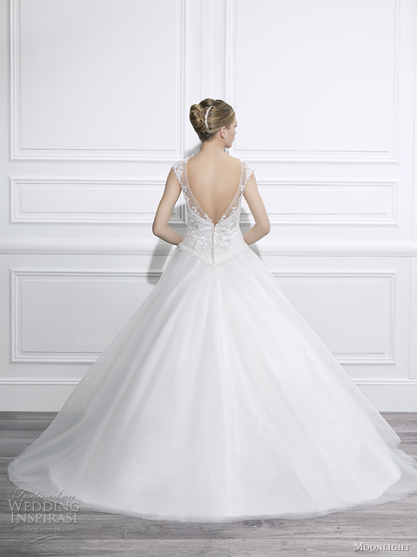 moonlight tango fall 2014 wedding dress t651 back view