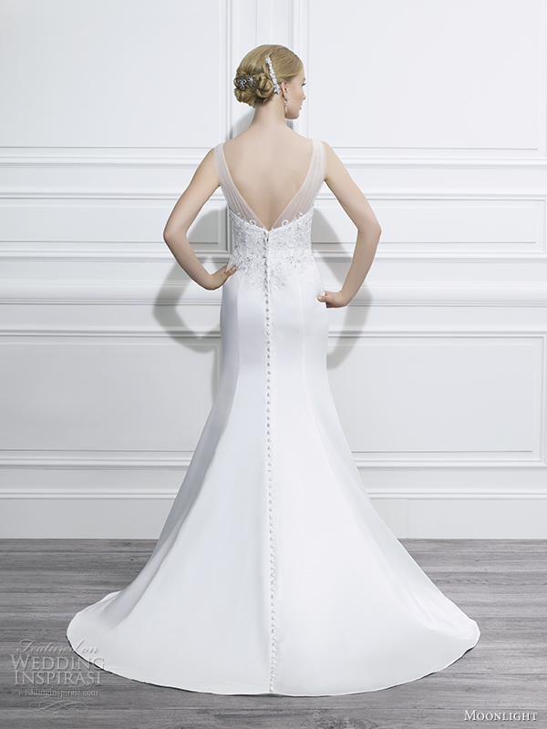 moonlight tango fall 2014 wedding dress t653 back view