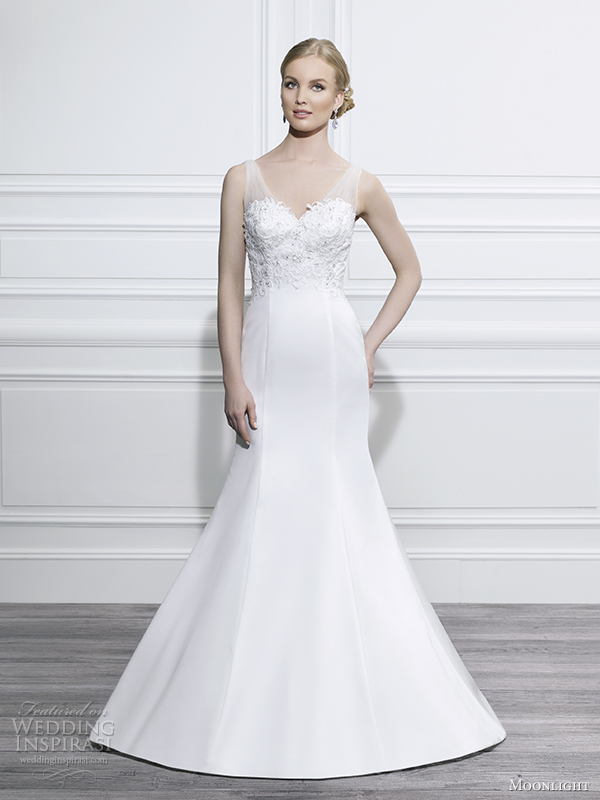 moonlight tango fall 2014 wedding dress t653 front view