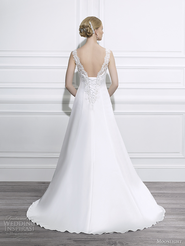 moonlight tango fall 2014 wedding dress t654 back view