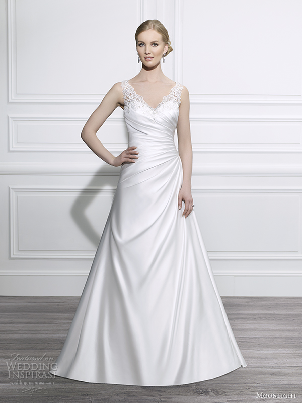 moonlight tango fall 2014 wedding dress t654 front view