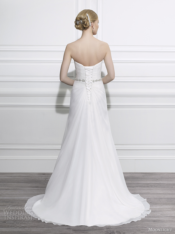 moonlight tango fall 2014 wedding dress t656 back view