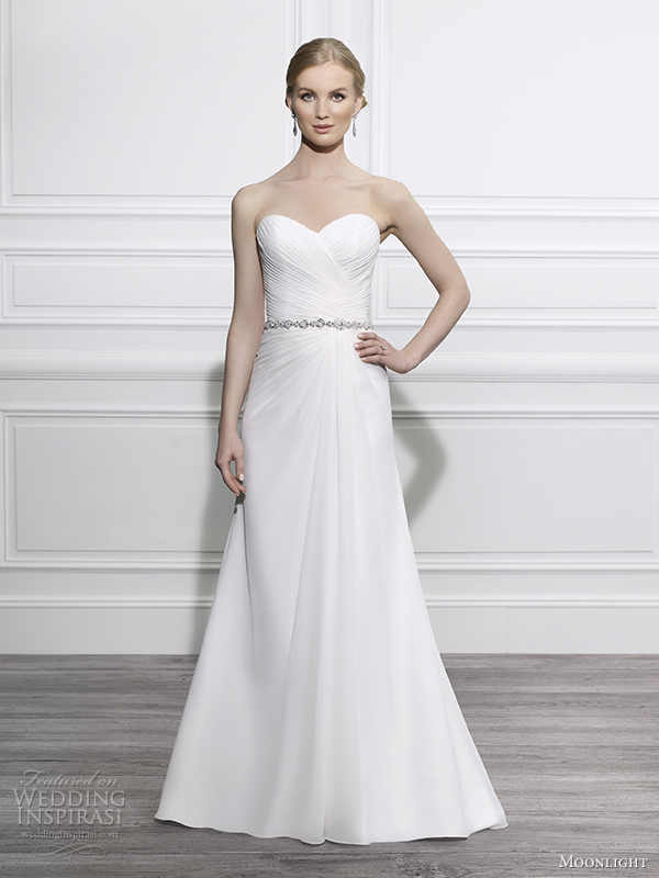 moonlight tango fall 2014 wedding dress t656 front view