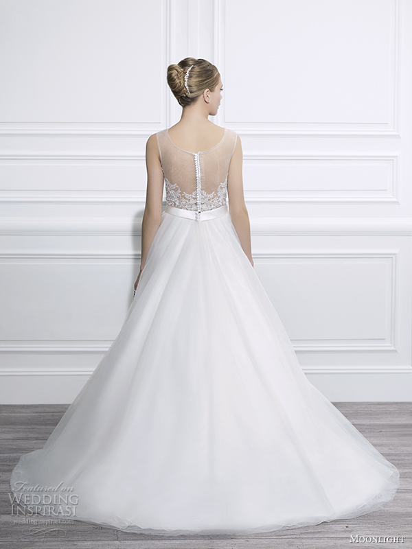 moonlight tango fall 2014 wedding dress t657 back view