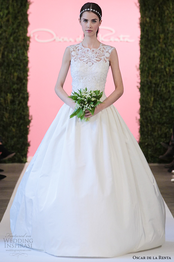 oscar de la renta bridal 2015 ivory radzimir ball gown wedding dress campbell