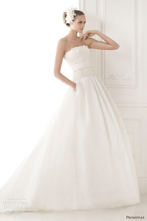 pronovias atelier 2015 pre kaethe strapless wedding dress pockets