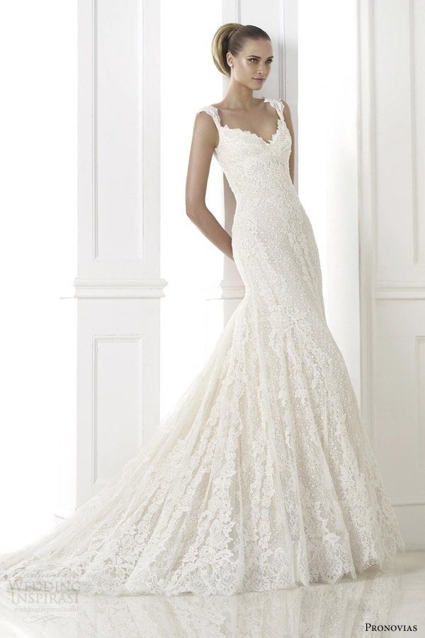 pronovias atelier bridal 2015 kala guipure lace wedding dress straps