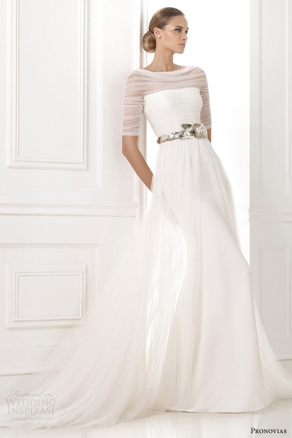 pronovias atelier bridal 2015 pre kaiden illusion long sleeve wedding dress