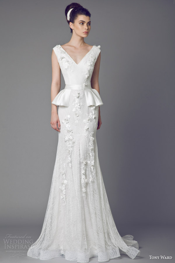 tony ward 2015 belladonna peplum wedding dress