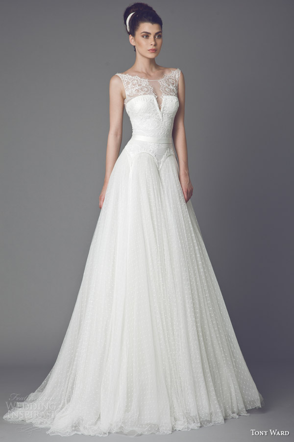 tony ward bridal 2015 bleuetta sleeveless wedding dress