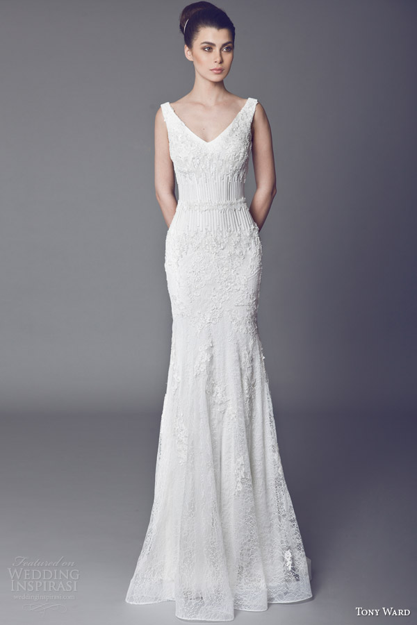 tony ward bridal 2015 lavande sheath wedding dress