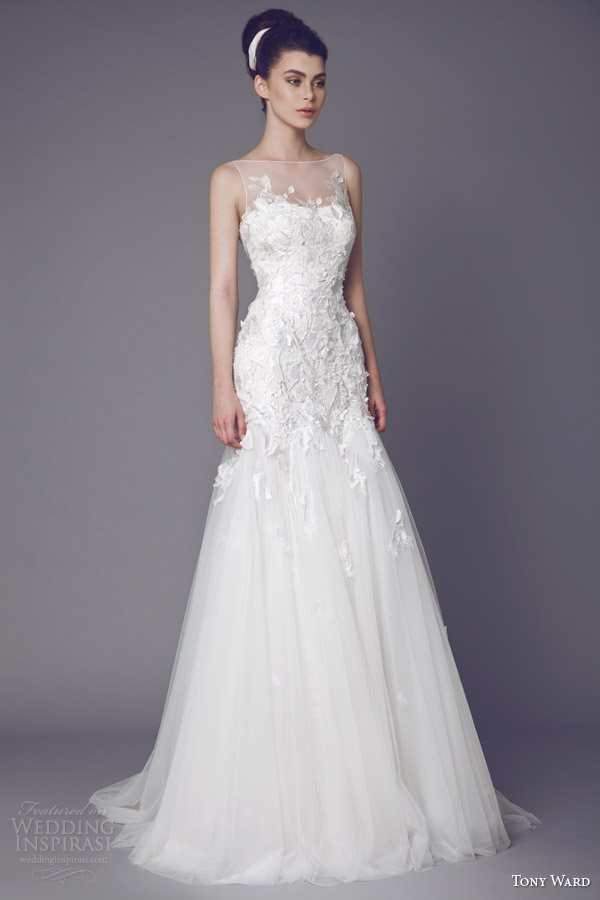 tony ward bridal 2015 stellaire sleeveless wedding dress illusion neckline tony ward bridal 2015 stellaire sleeveless wedding dress illusion neckline