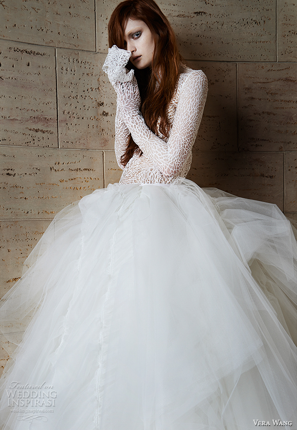 vera wang spring 2015 bridal collection wedding dress 13 front view