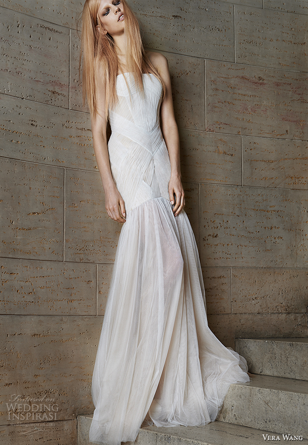 vera wang spring 2015 bridal collection wedding dress 8 front view