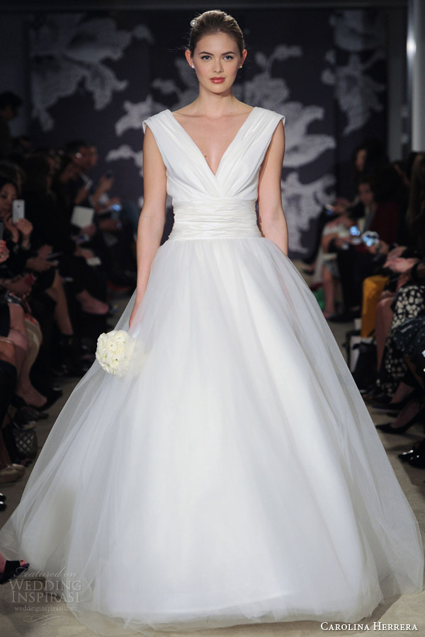 carolina herrera spring 2015 bridal chloe ball gown wedding dress
