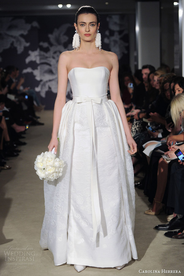carolina herrera wedding dresses spring 2015 catherine strapless gown