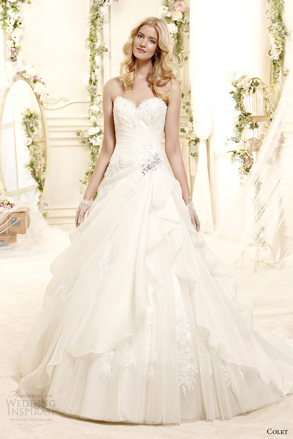 colet bridal 2015 style 1 coab15230iv sweetheart strapless a line wedding dress