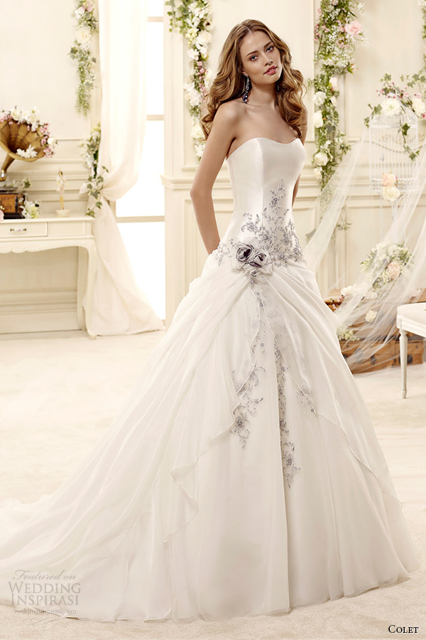 colet bridal 2015 style 10 coab15314ivlb sweetheart strapless a line wedding dress pale blue embroidery