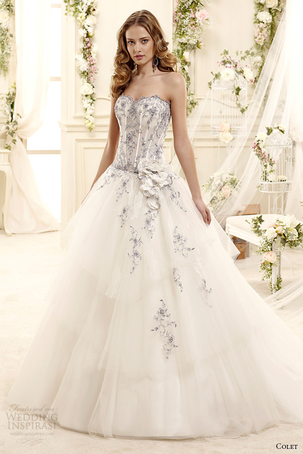 colet bridal 2015 style 11 coab15286ivlb sweetheart strapless a line light blue floral embroideried wedding dress