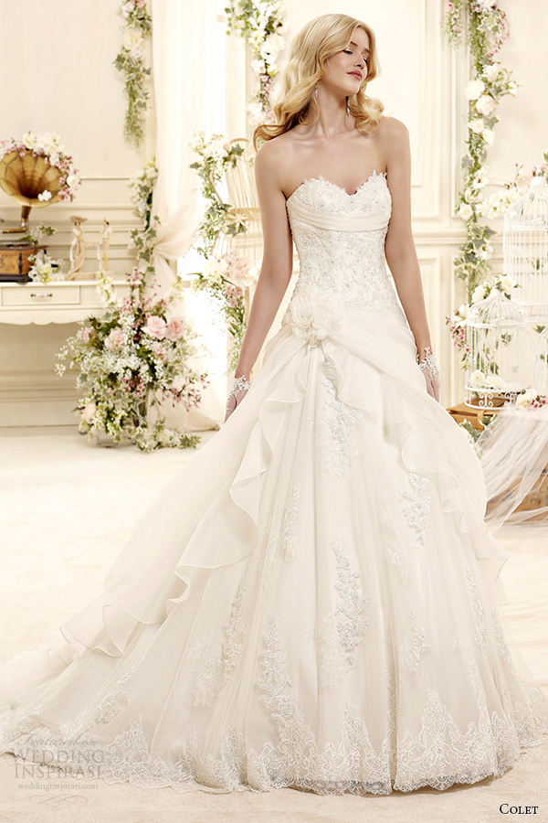 colet bridal 2015 style 15 coab15225iv sweetheart strapless a line wedding dress