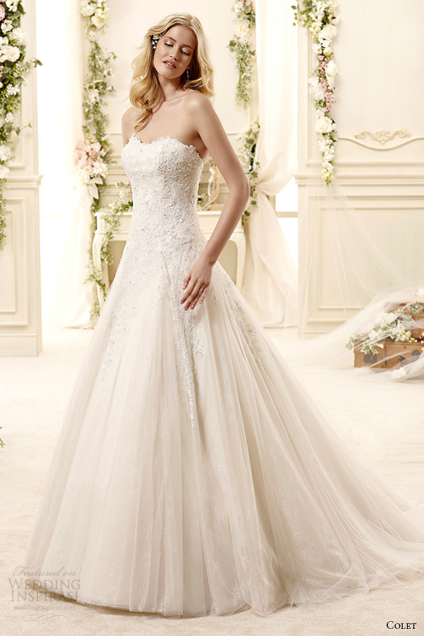 colet bridal 2015 style 16 coab15256iv sweetheart strapless a line wedding dress